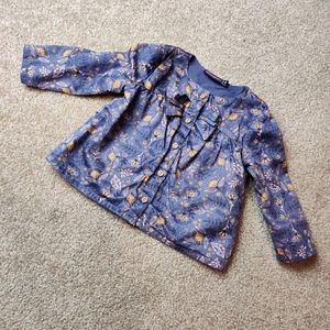 Baby girl blouse flowers bow size 6 month